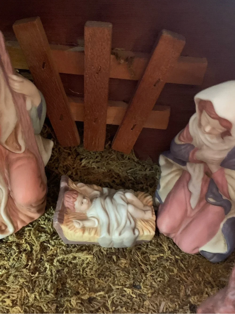 Vintage Homco 1970-1980 Bisque Porcelain Nativity Figures & Crèche